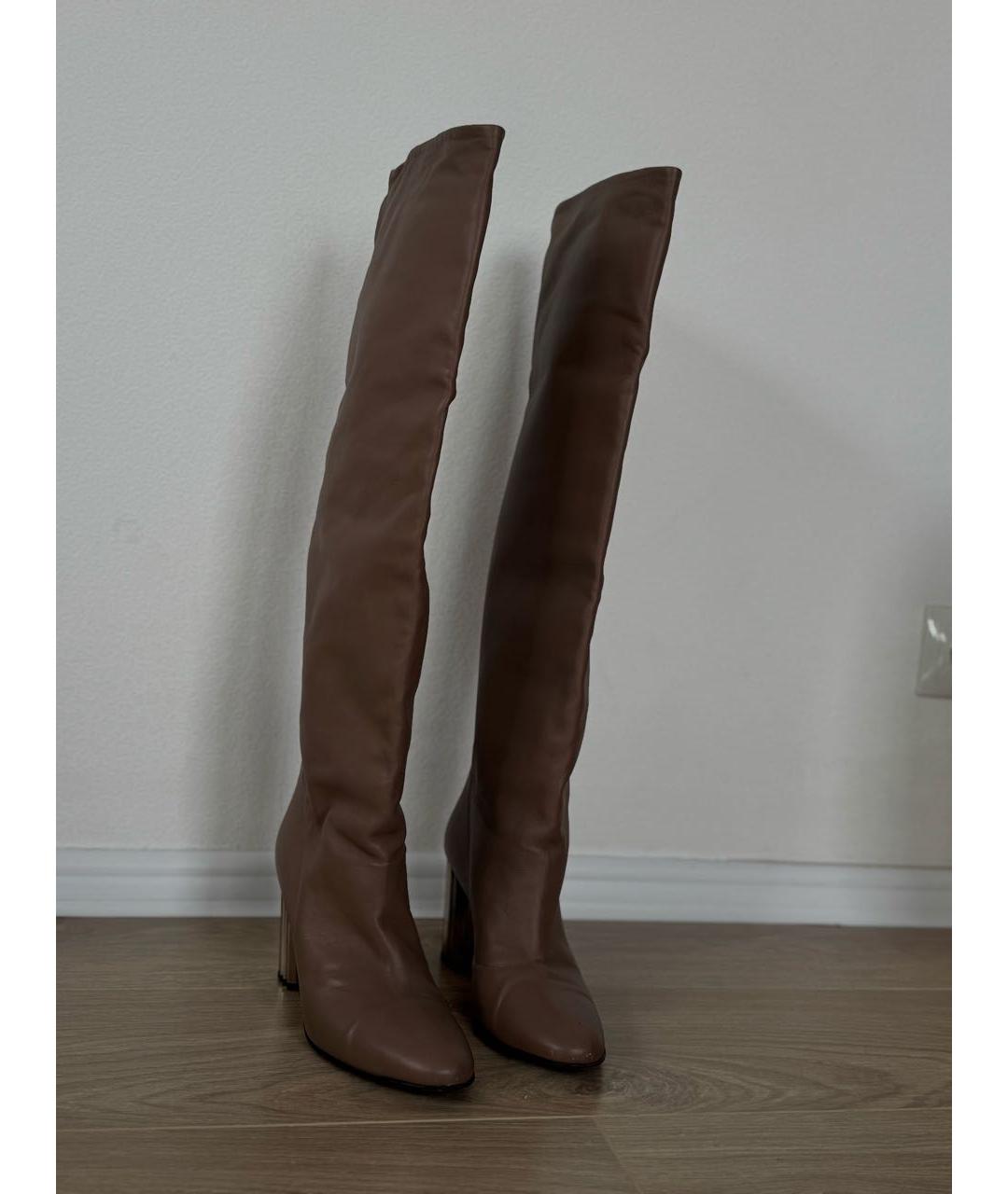 LE SILLA Розовые кожаные ботфорты, фото 3