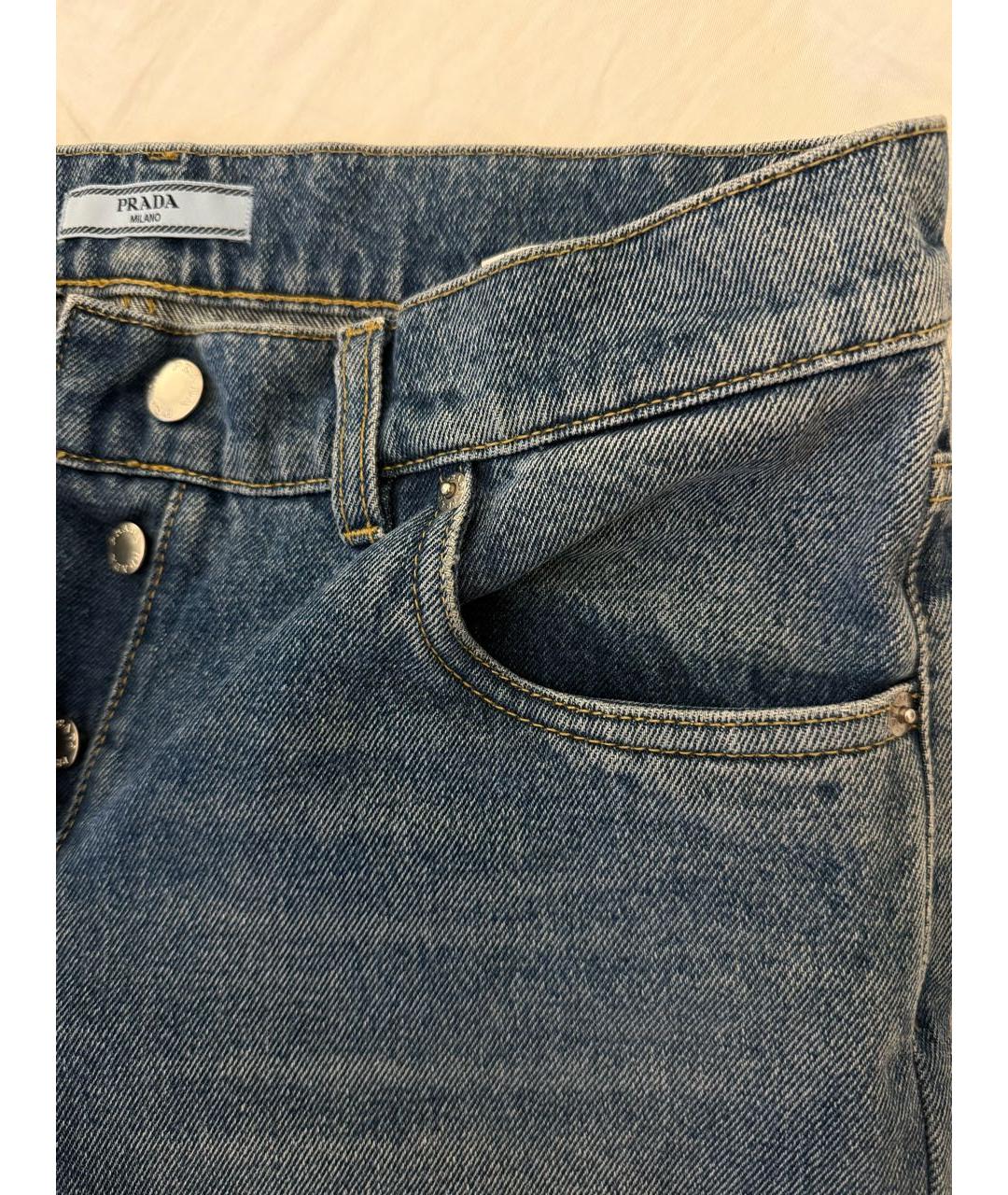 PRADA Синие прямые джинсы, фото 4