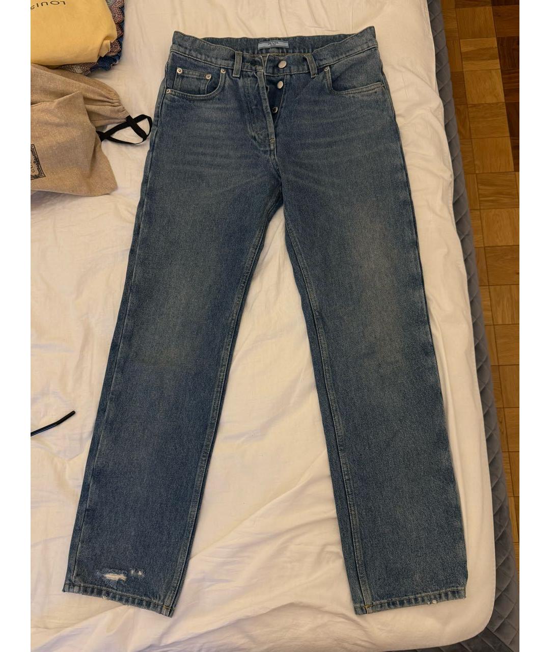 PRADA Синие прямые джинсы, фото 5