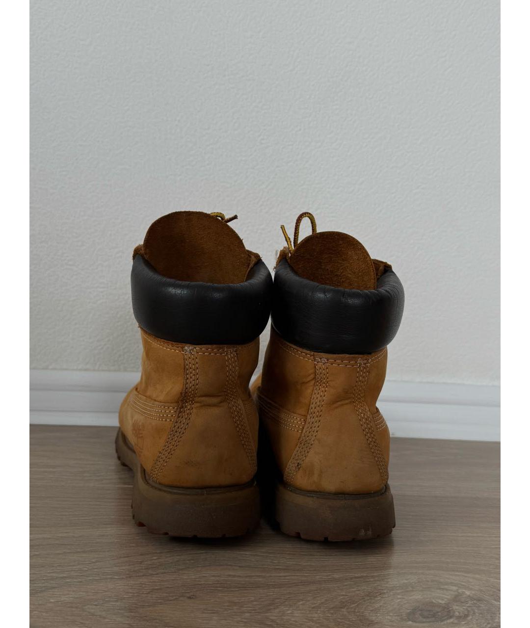 TIMBERLAND Оранжевое нубуковые высокие ботинки, фото 4