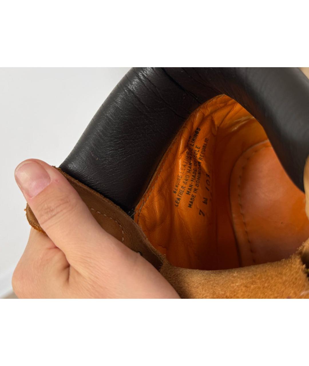 TIMBERLAND Оранжевое нубуковые высокие ботинки, фото 7