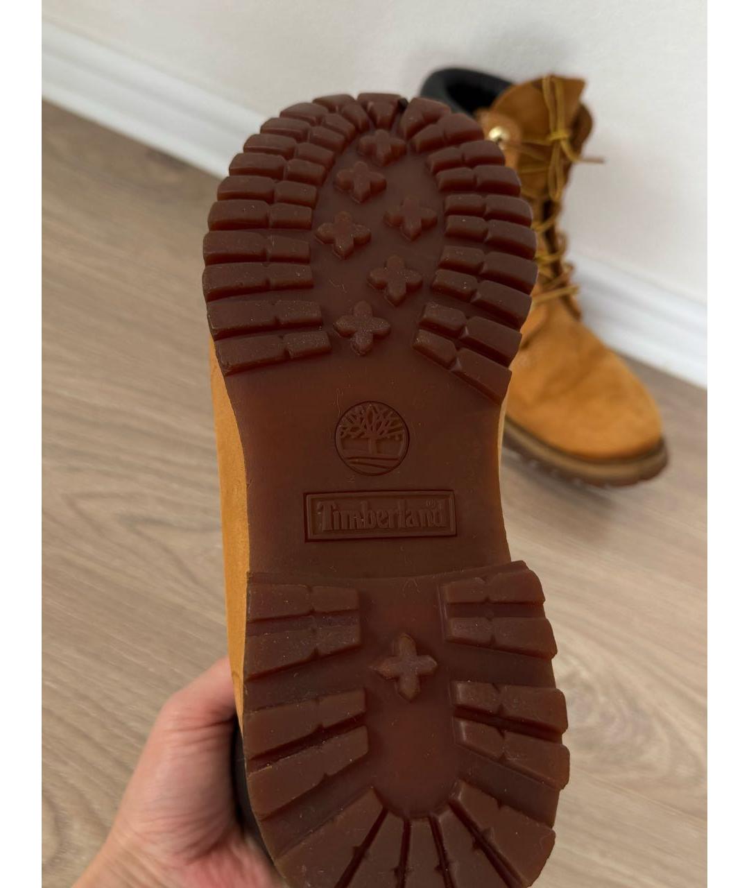 TIMBERLAND Оранжевое нубуковые высокие ботинки, фото 8