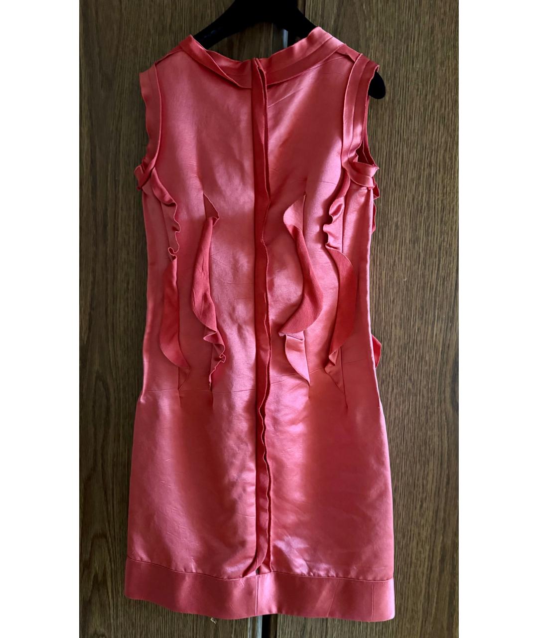 LANVIN Розовое шелковое коктейльное платье, фото 2