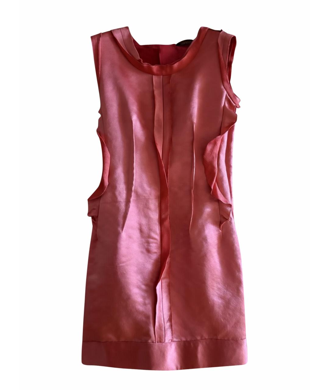 LANVIN Розовое шелковое коктейльное платье, фото 1