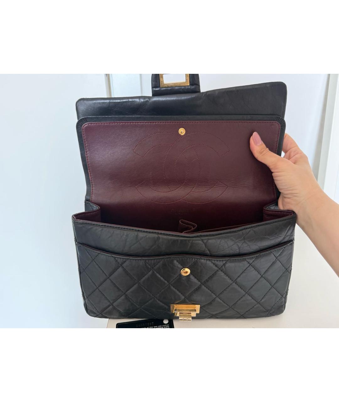 CHANEL Черная кожаная сумка через плечо, фото 4