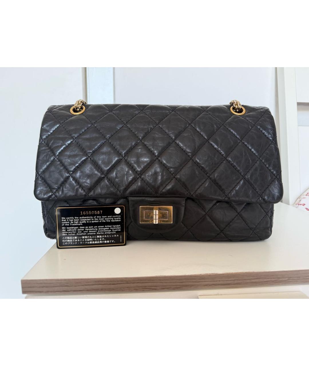 CHANEL Черная кожаная сумка через плечо, фото 2