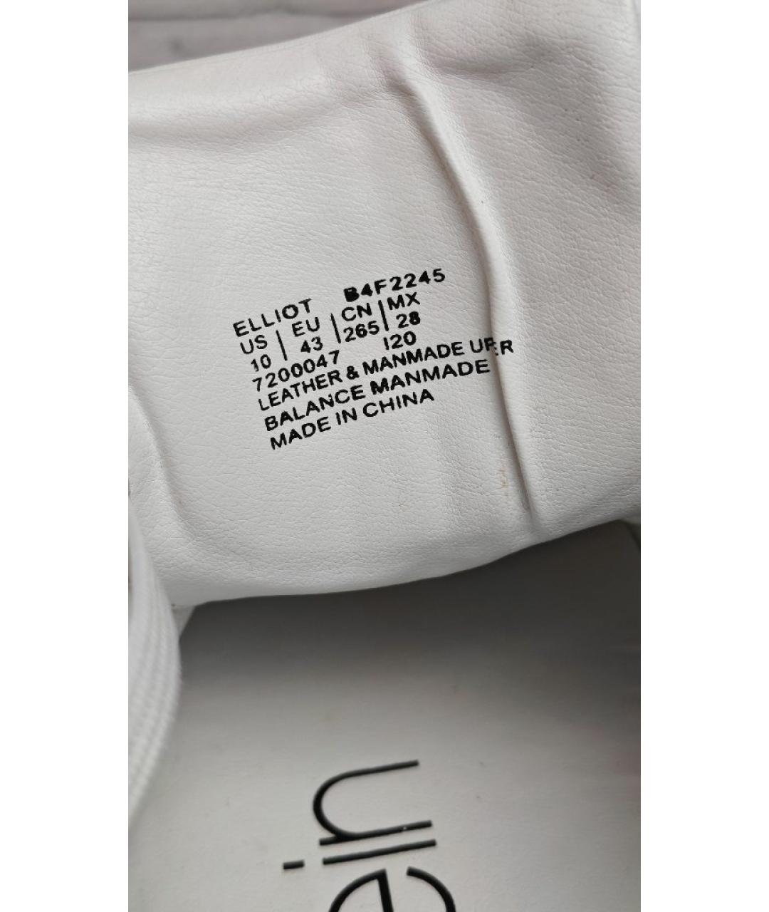 CALVIN KLEIN Белые кожаные низкие кроссовки / кеды, фото 7