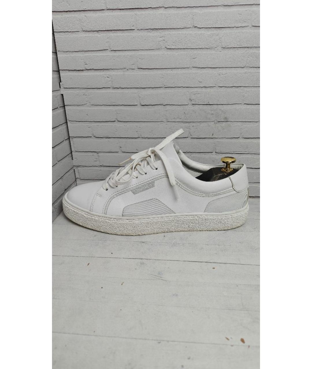 CALVIN KLEIN Белые кожаные низкие кроссовки / кеды, фото 8