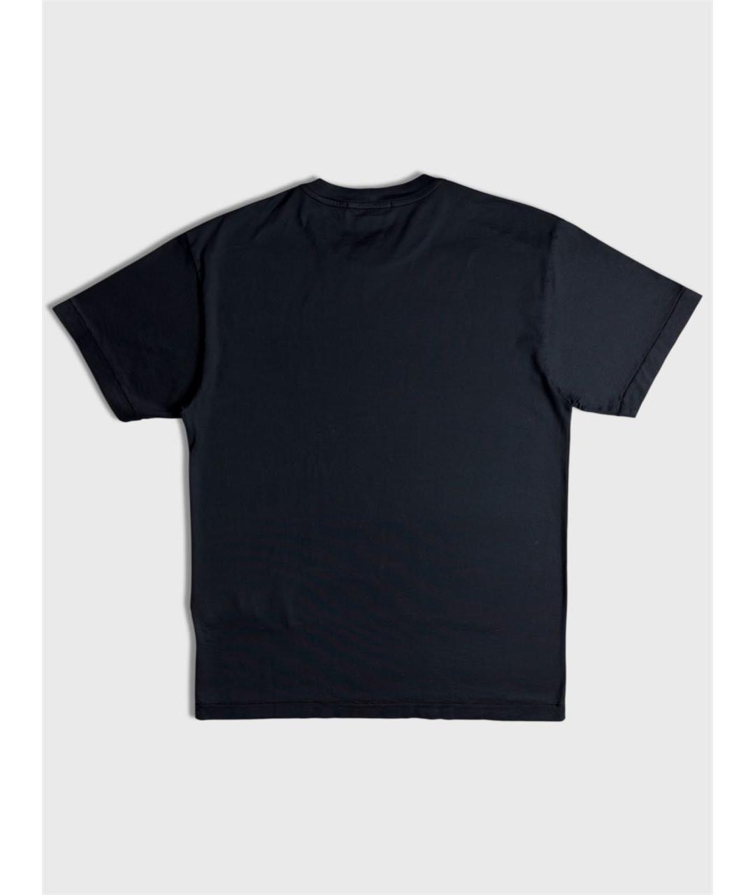 STONE ISLAND Темно-синяя хлопковая футболка, фото 2