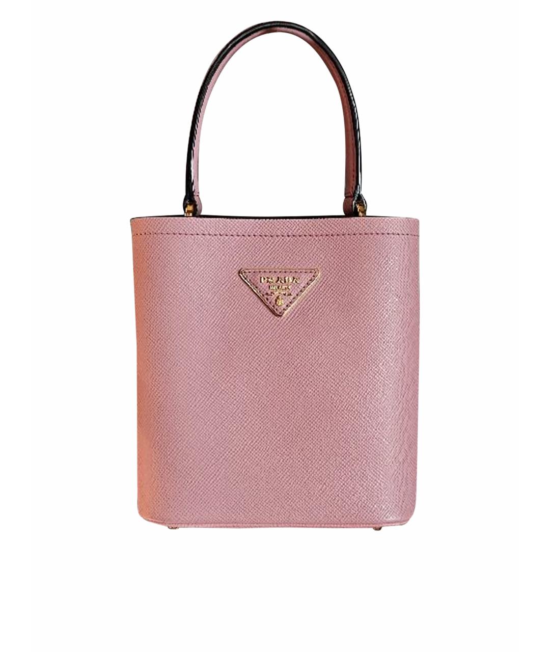 PRADA Розовая кожаная сумка через плечо, фото 6
