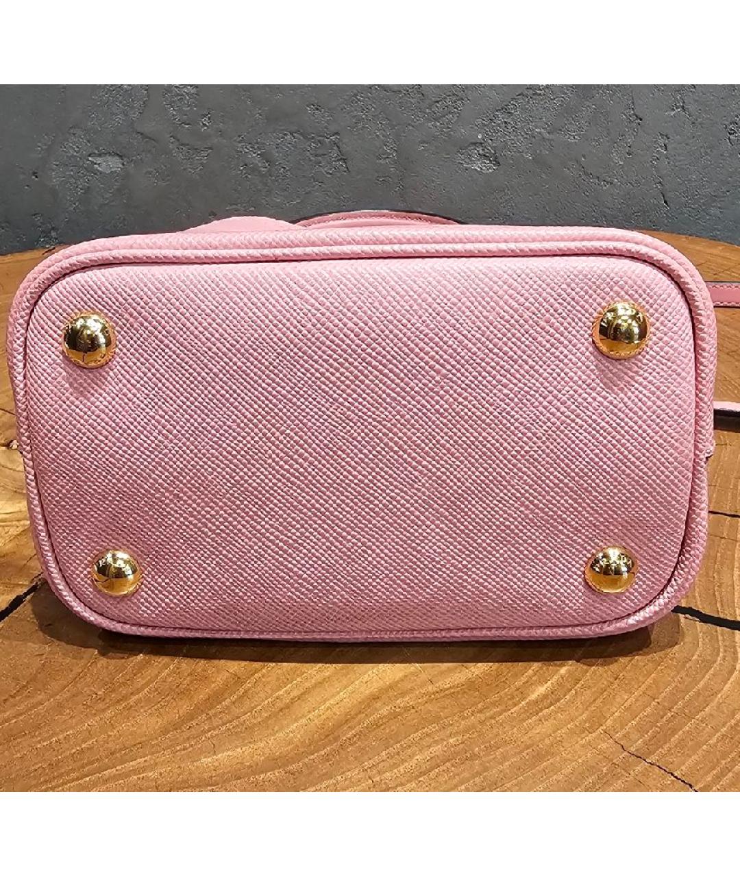 PRADA Розовая кожаная сумка через плечо, фото 4