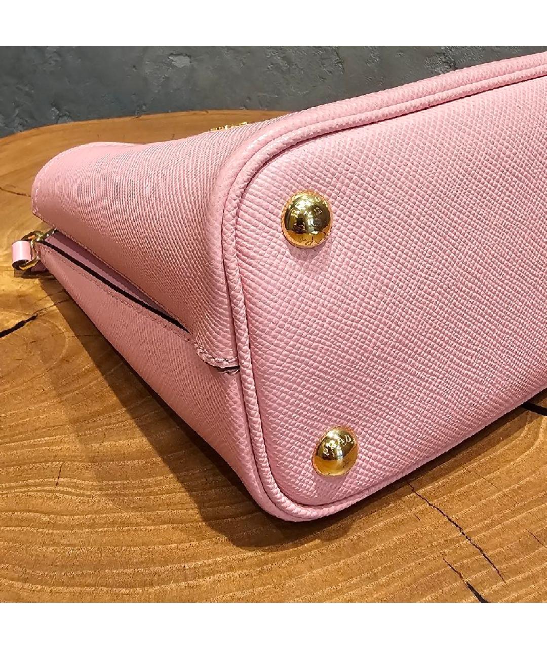 PRADA Розовая кожаная сумка через плечо, фото 5