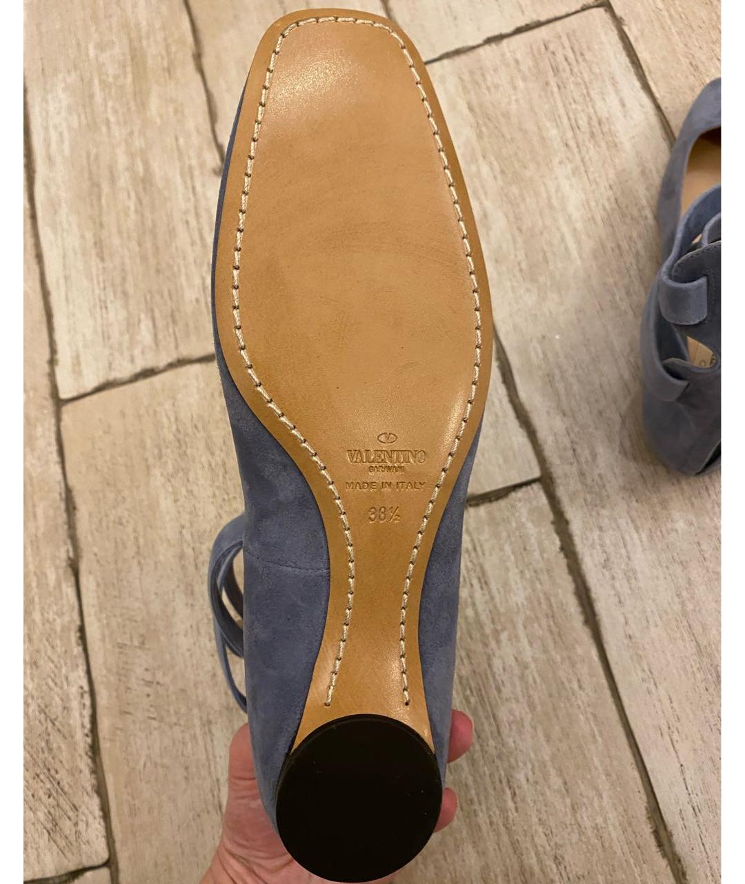 VALENTINO Голубые замшевые балетки, фото 6