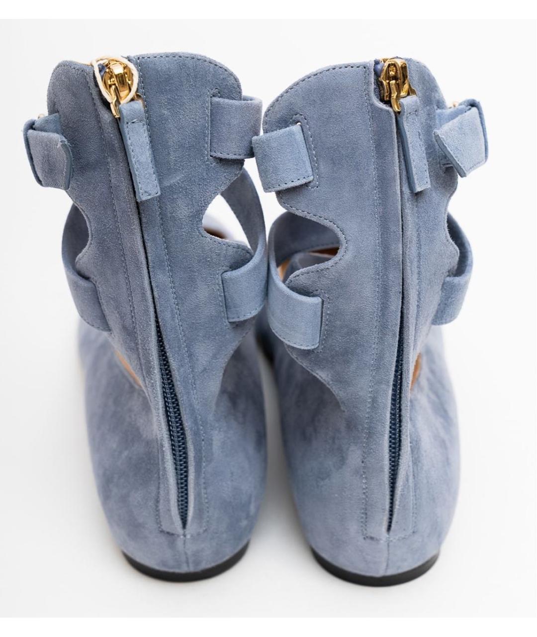 VALENTINO Голубые замшевые балетки, фото 4