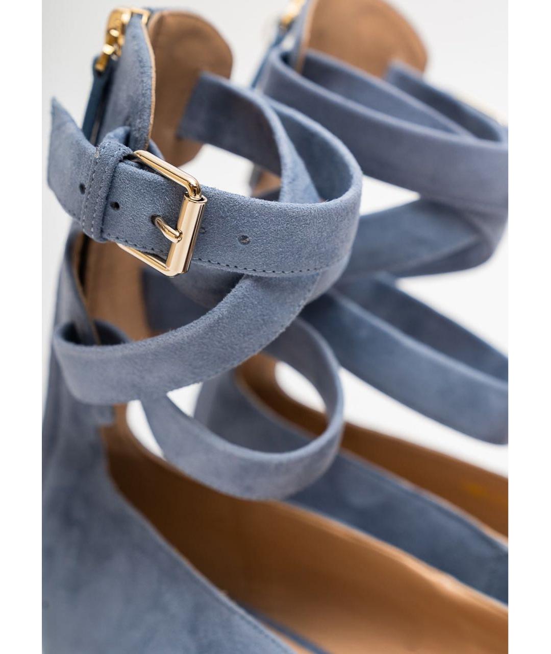VALENTINO Голубые замшевые балетки, фото 3