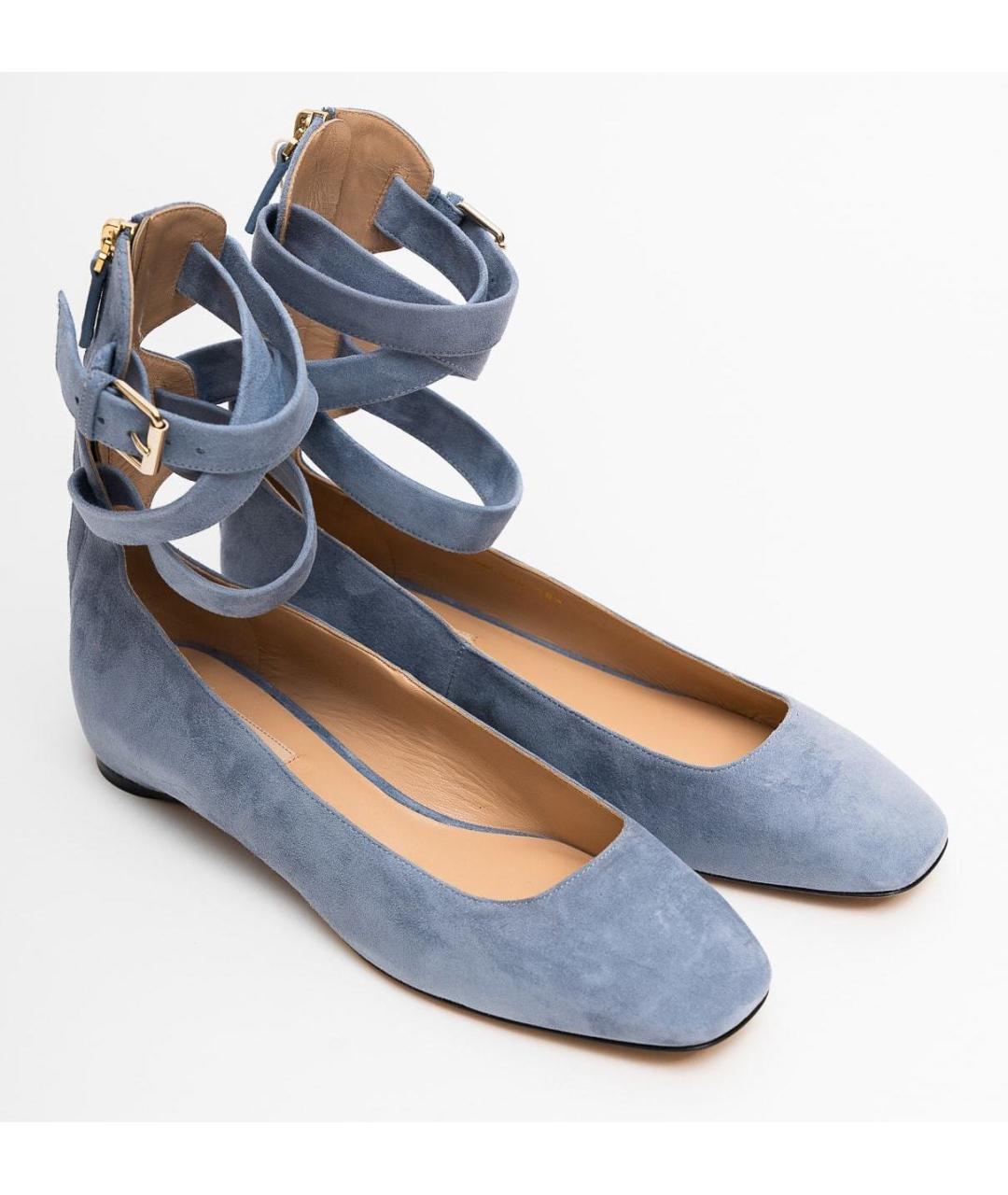 VALENTINO Голубые замшевые балетки, фото 2