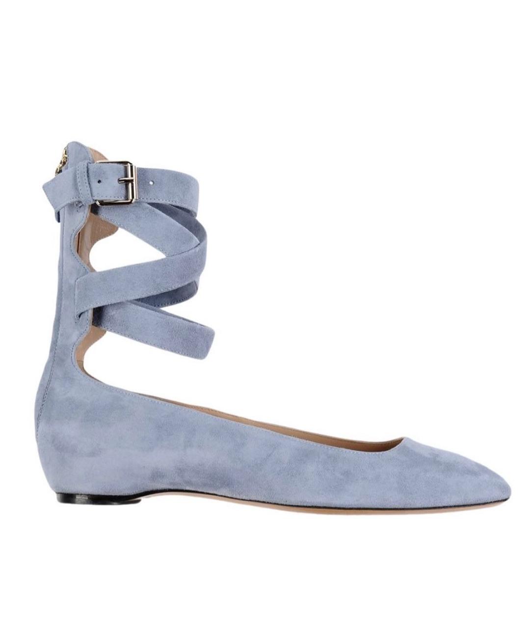 VALENTINO Голубые замшевые балетки, фото 9
