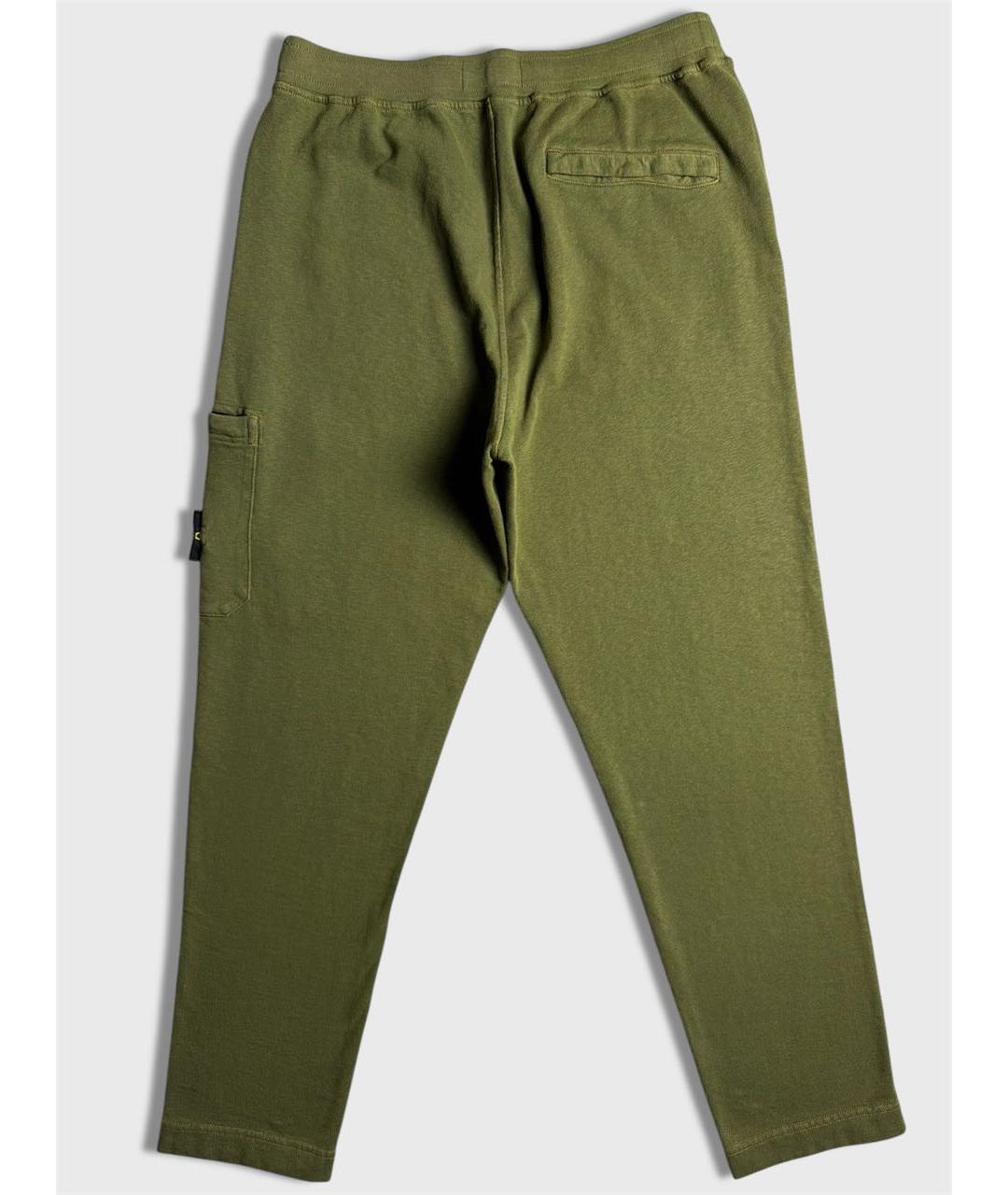 STONE ISLAND Хаки хлопковые повседневные брюки, фото 2