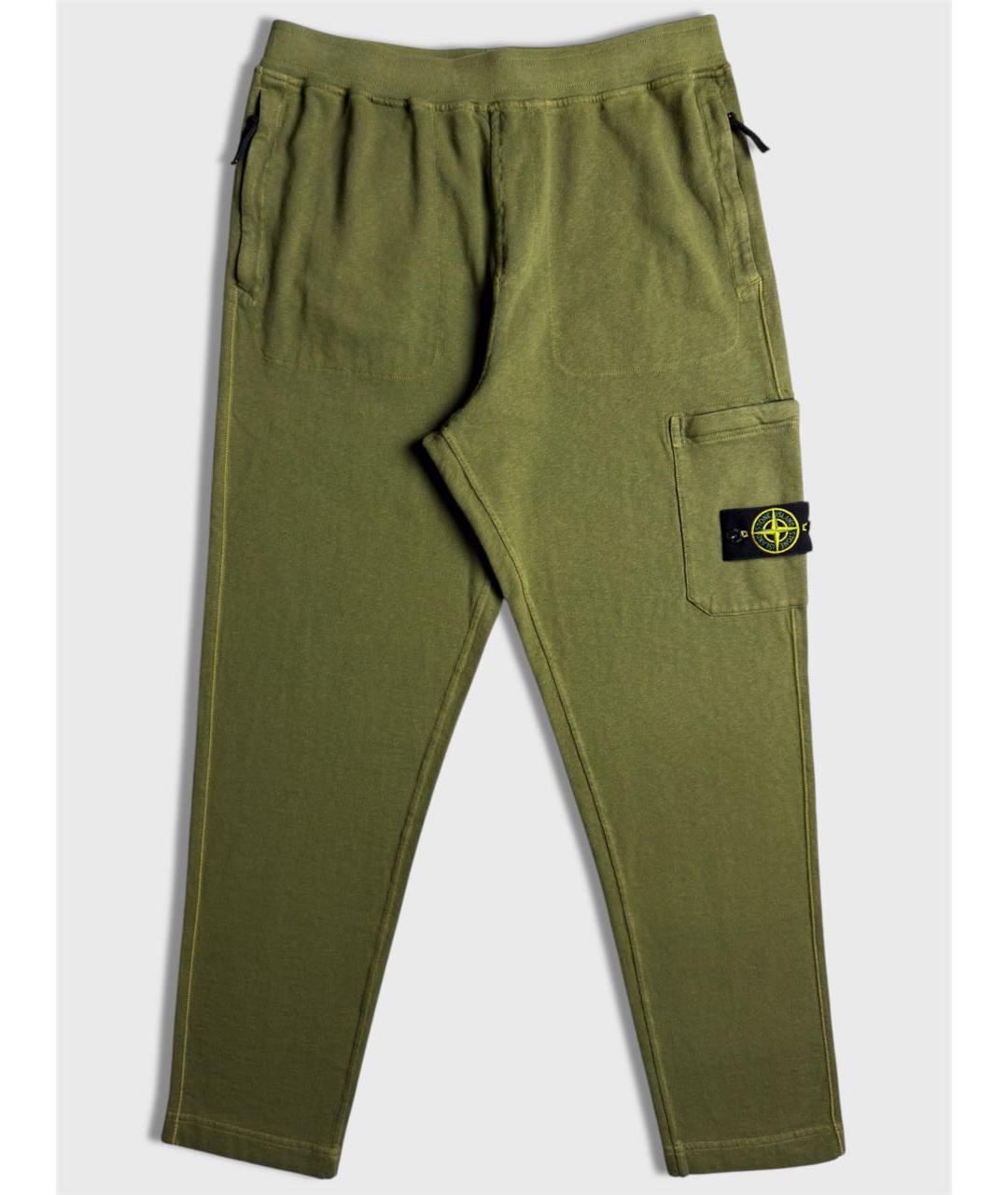 STONE ISLAND Хаки хлопковые повседневные брюки, фото 6