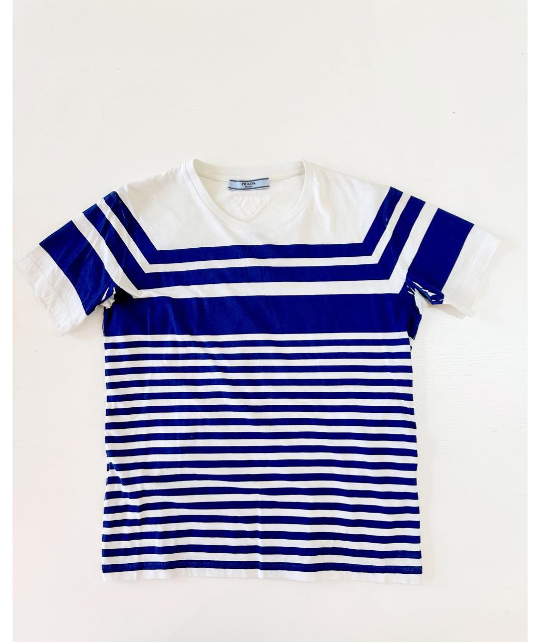 PRADA Белая хлопковая футболка, фото 4