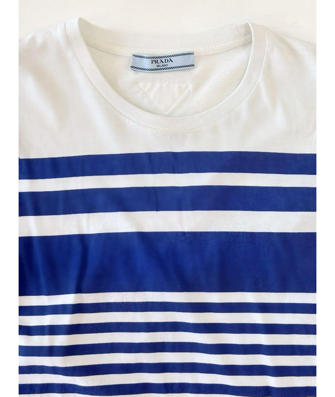 PRADA Белая хлопковая футболка, фото 3
