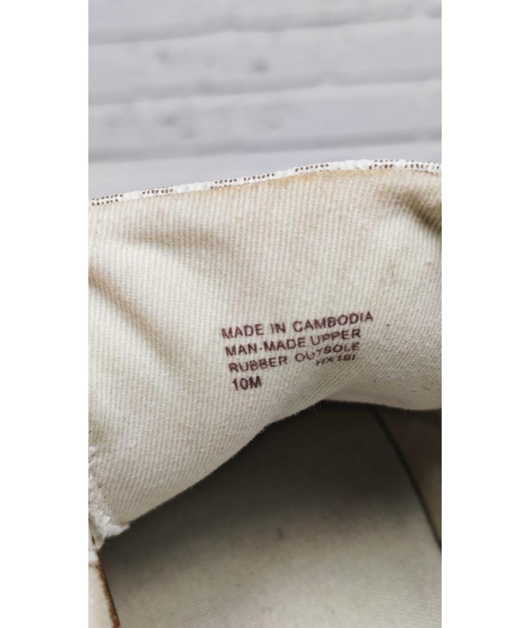 MICHAEL KORS Бежевые кожаные кеды, фото 7