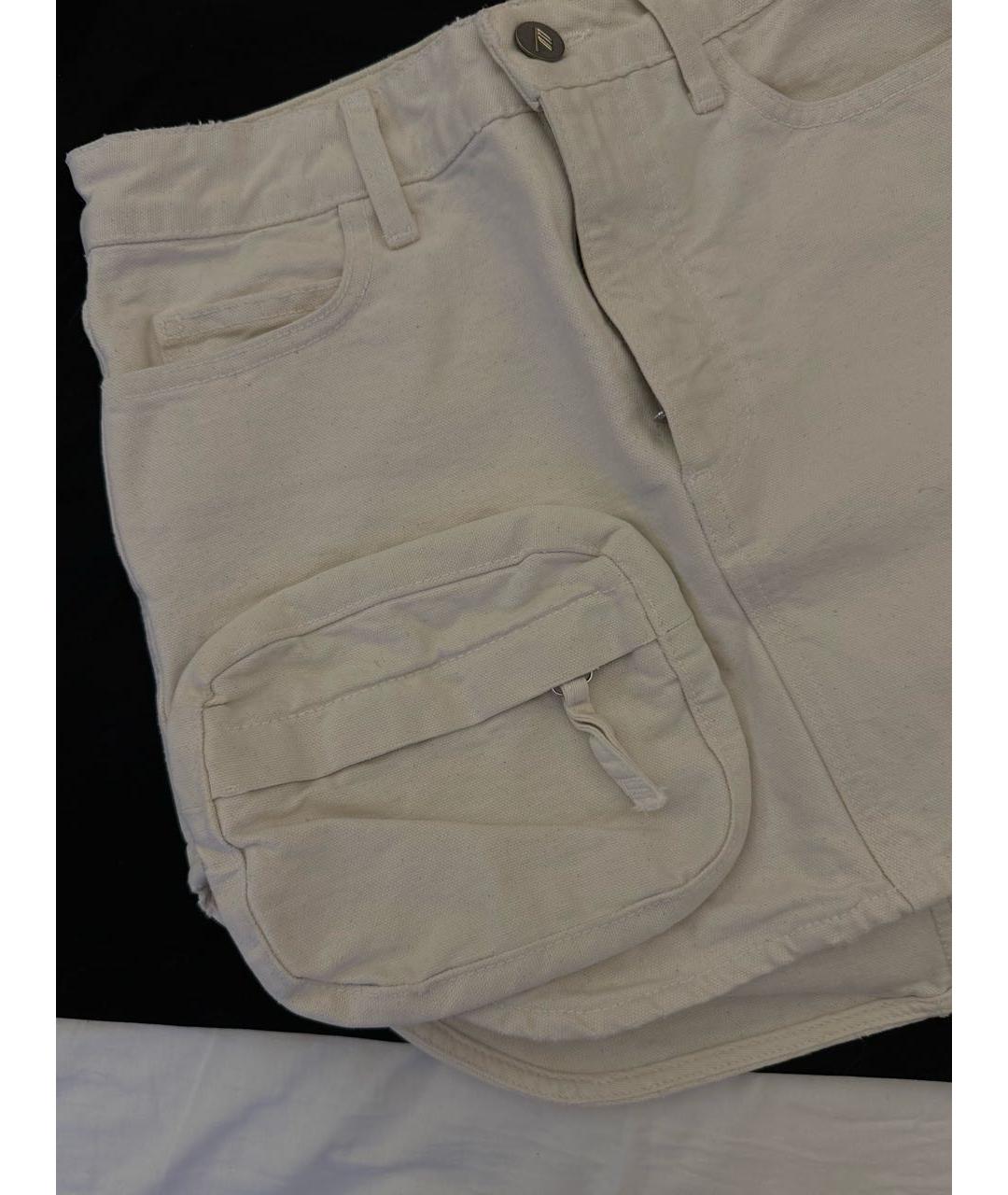 THE ATTICO Бежевая деним юбка мини, фото 4