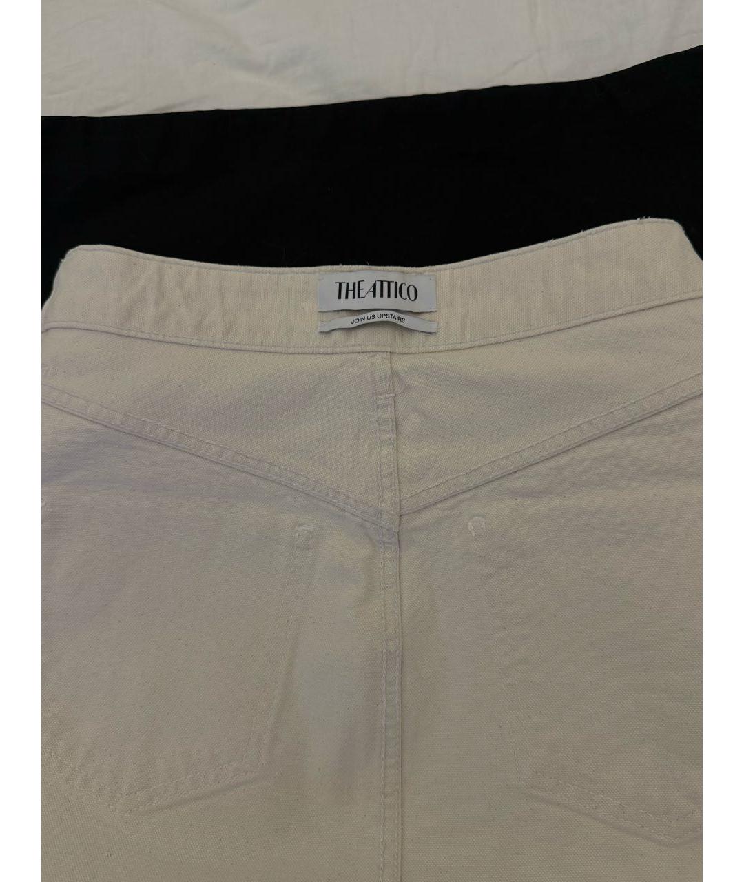 THE ATTICO Бежевая деним юбка мини, фото 3