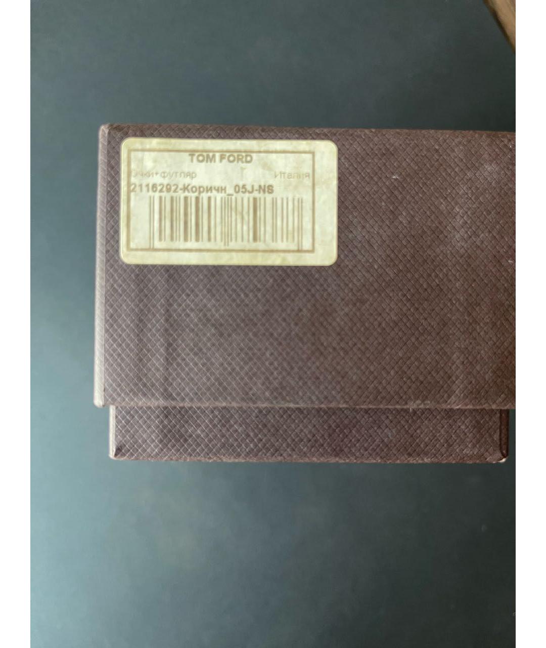 TOM FORD Коричневые солнцезащитные очки из рога буйвола, фото 6