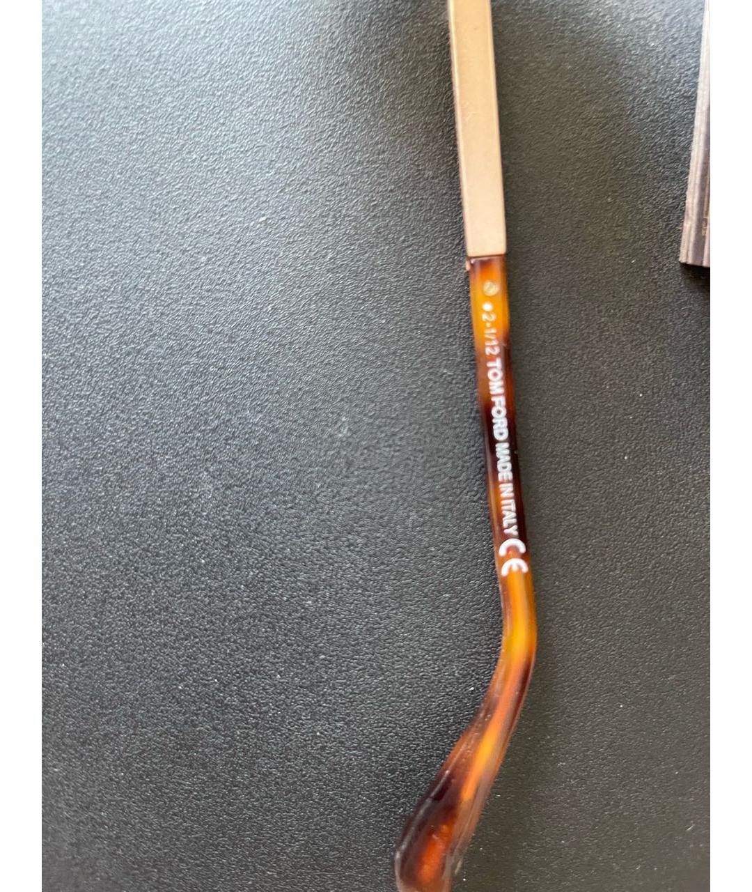 TOM FORD Коричневые солнцезащитные очки из рога буйвола, фото 7