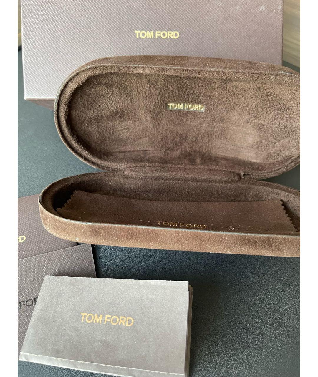 TOM FORD Коричневые солнцезащитные очки из рога буйвола, фото 4