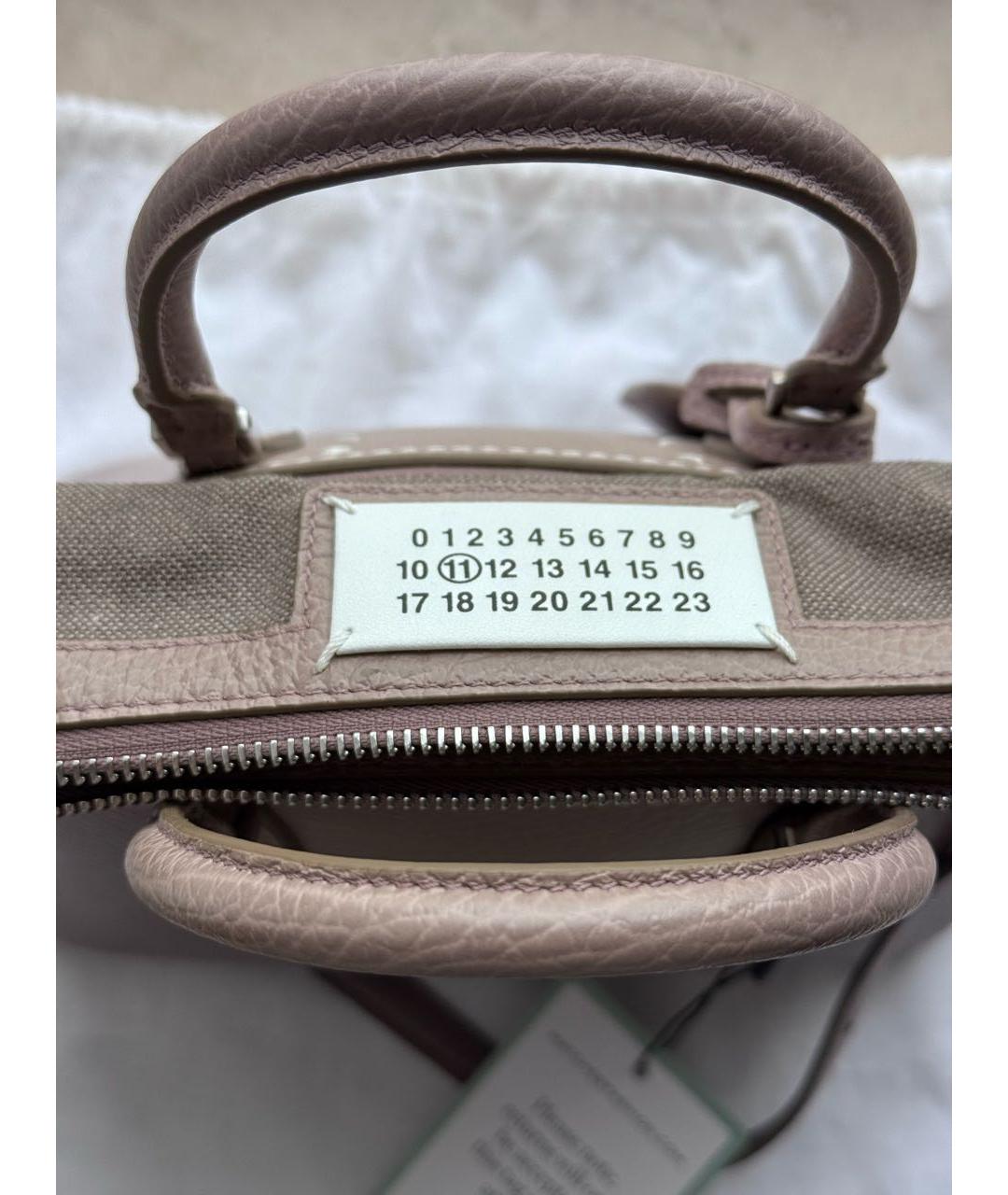 MAISON MARGIELA Бежевая кожаная сумка через плечо, фото 7