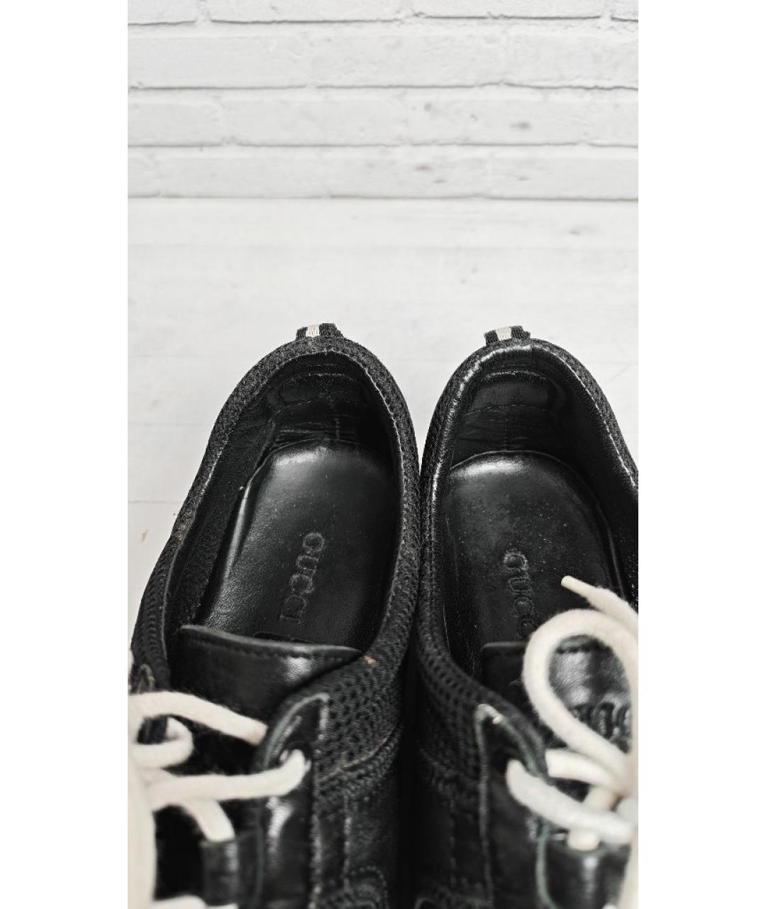 GUCCI Черные кожаные кеды, фото 6