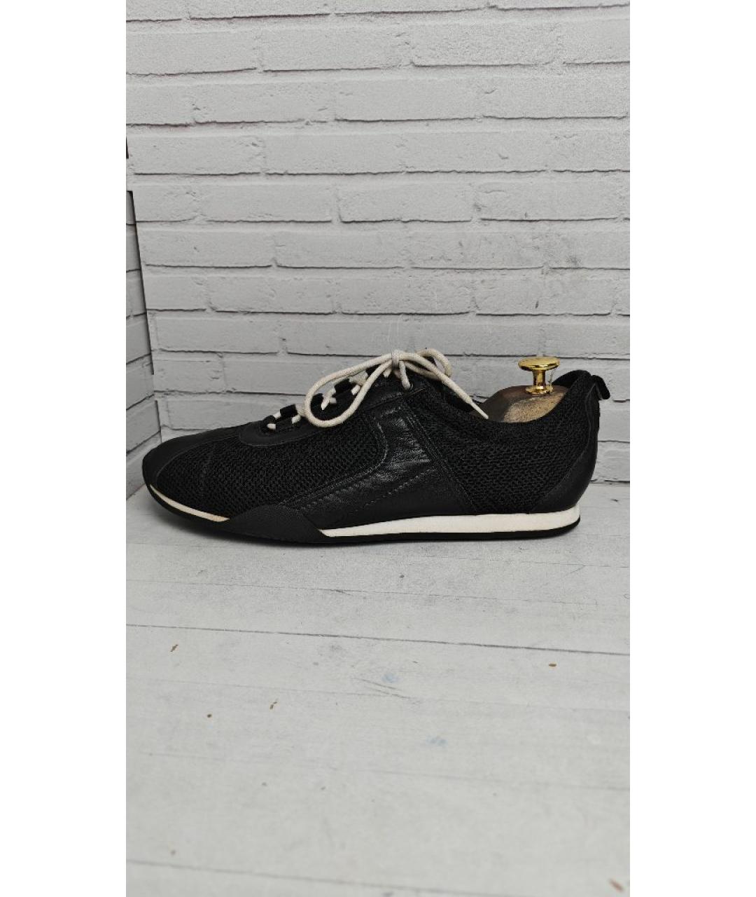 GUCCI Черные кожаные кеды, фото 8