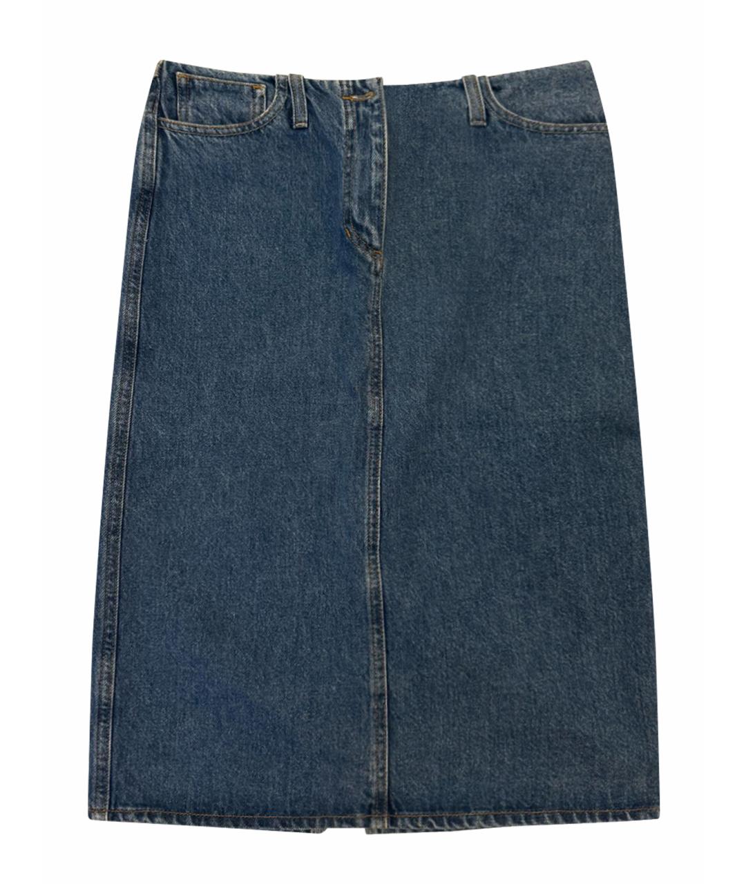 MAGDA BUTRYM Синяя деним юбка миди, фото 1