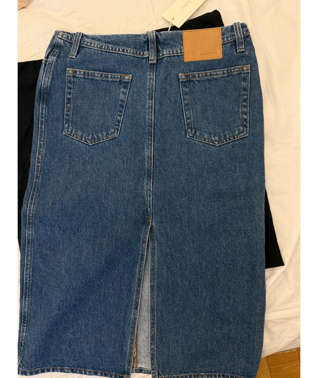 MAGDA BUTRYM Синяя деним юбка миди, фото 2