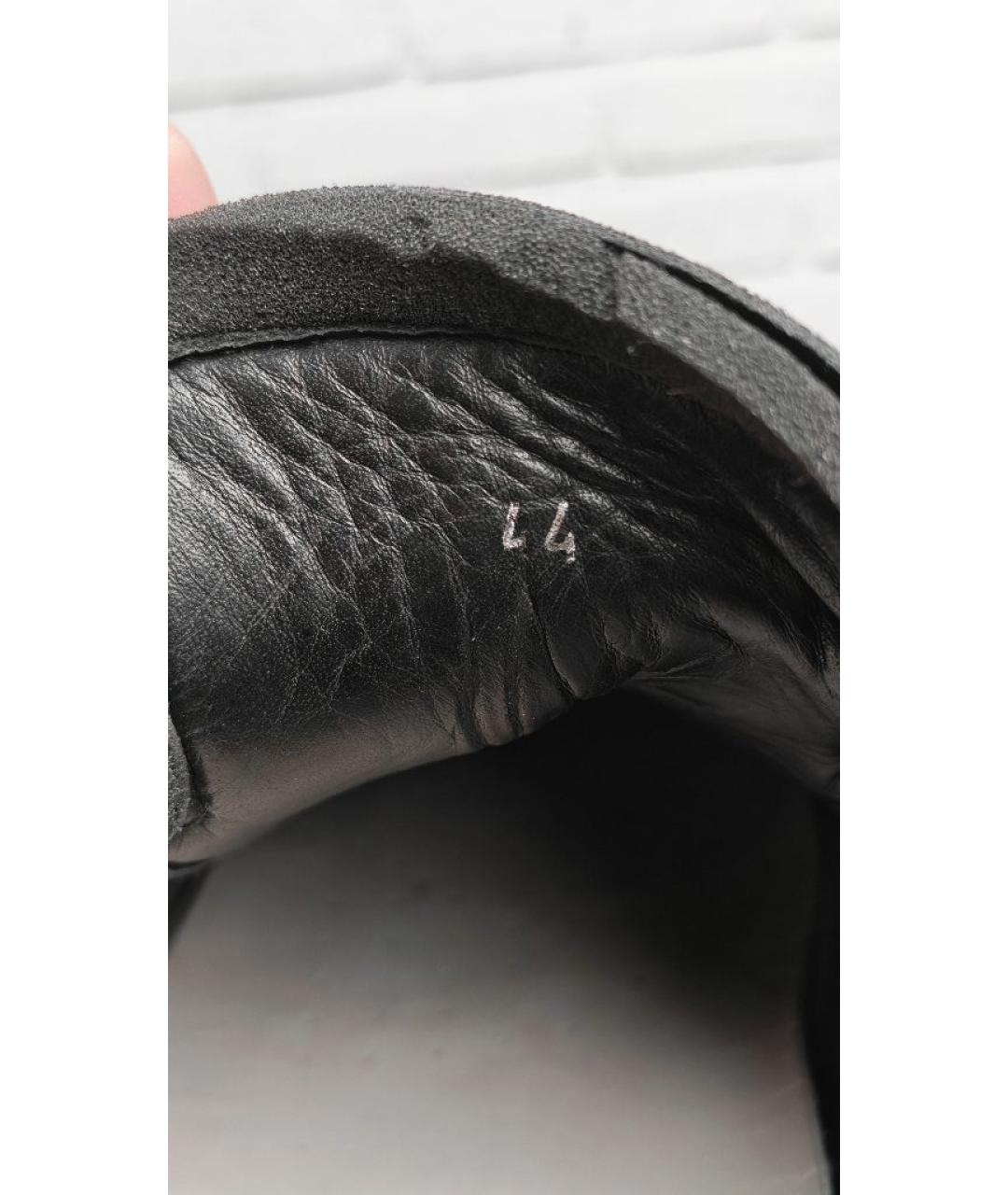 DSQUARED2 Черные кожаные низкие кроссовки / кеды, фото 8