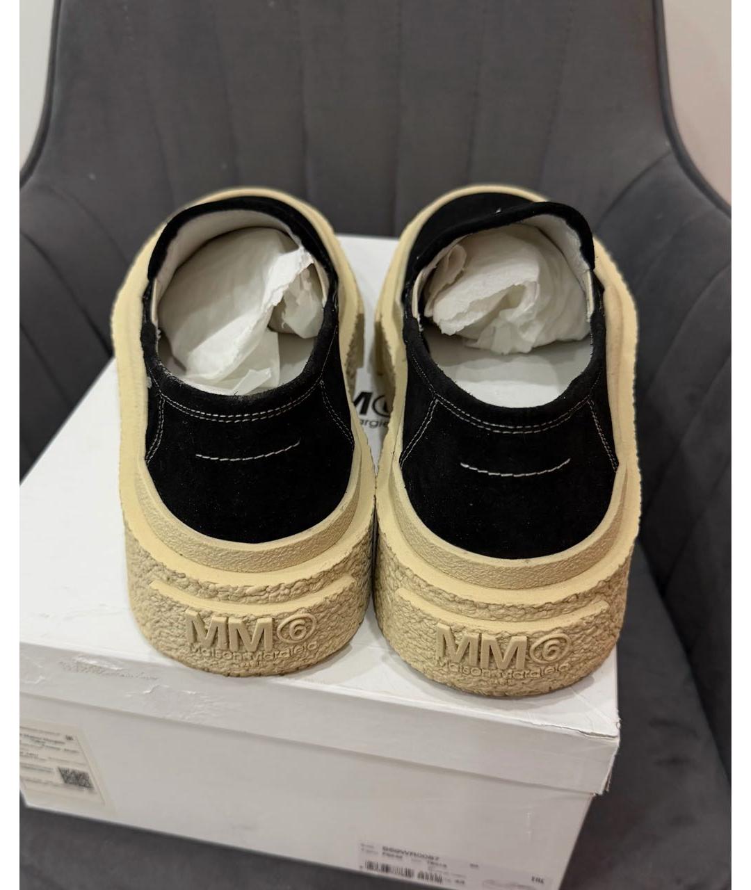 MM6 MAISON MARGIELA Черные замшевые слипоны, фото 3