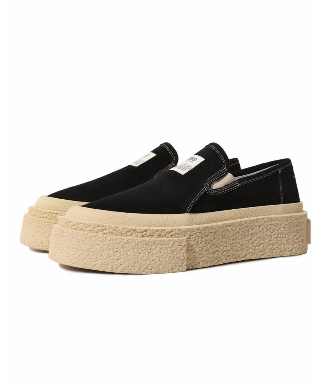 MM6 MAISON MARGIELA Черные замшевые слипоны, фото 8