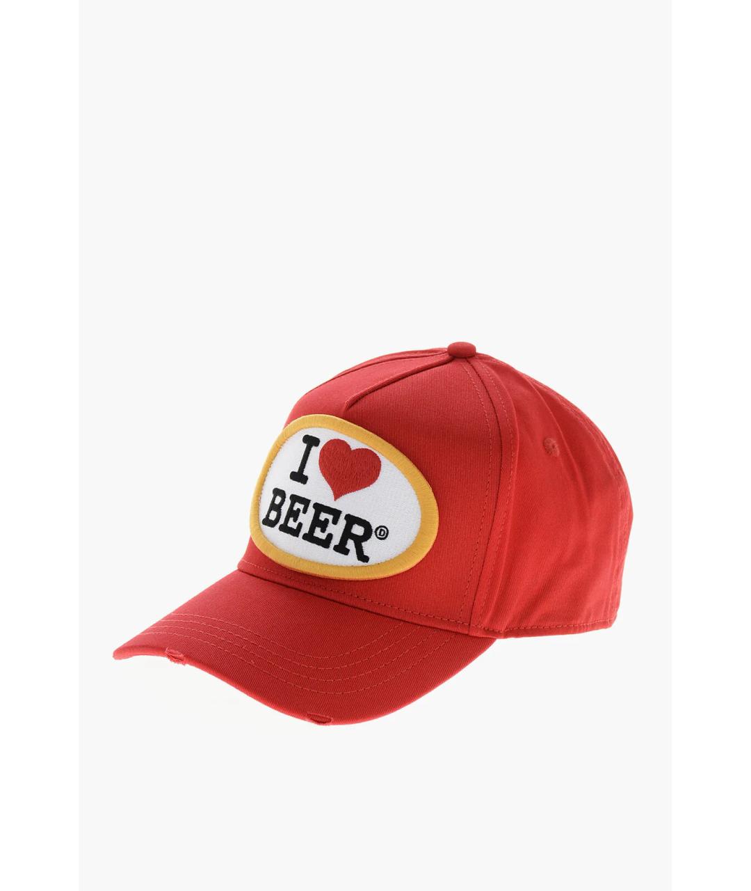DSQUARED2 Красная хлопковая кепка, фото 4