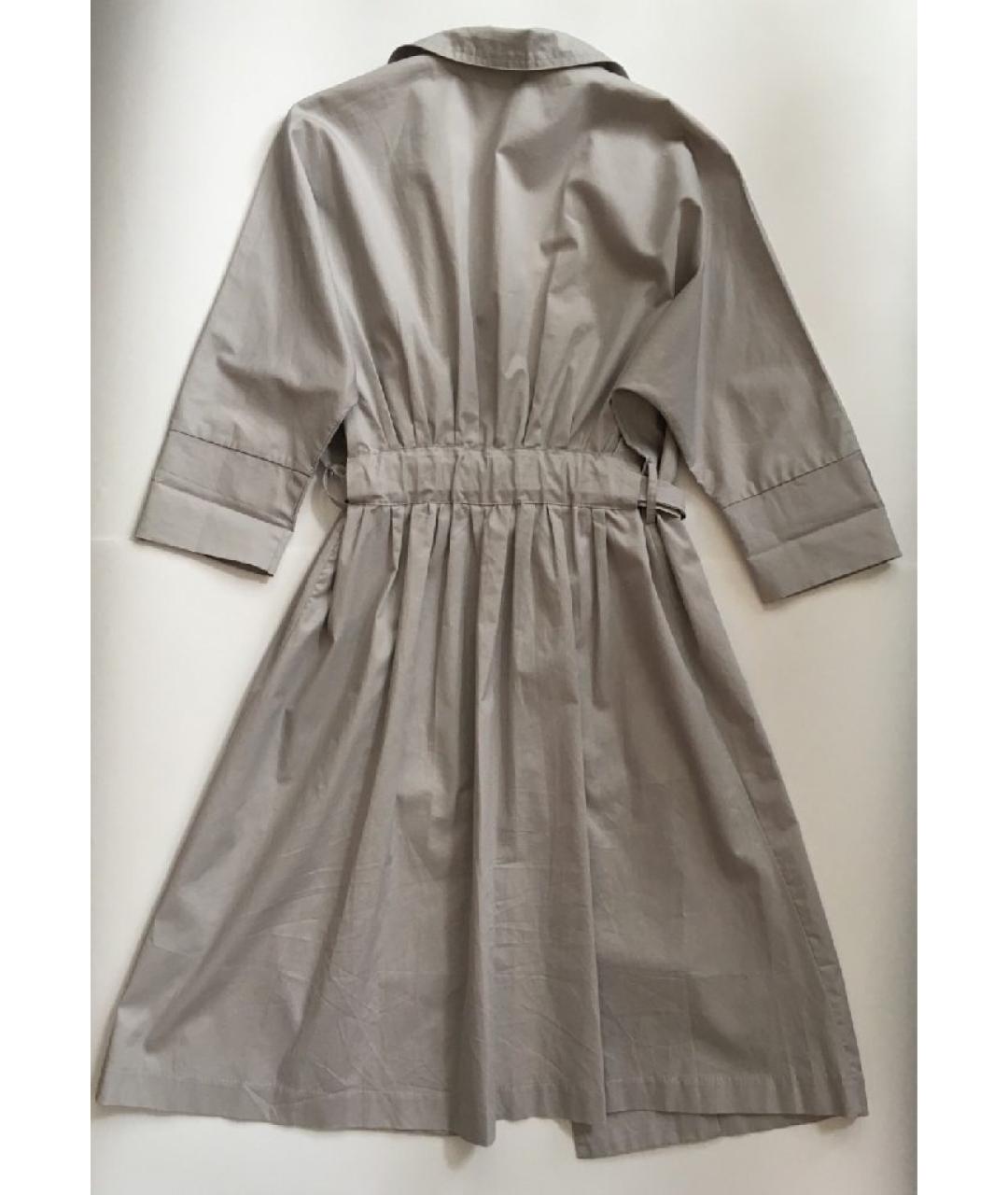 MOSCHINO Серое шелковое повседневное платье, фото 3