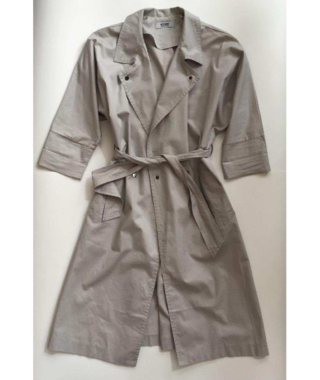 MOSCHINO Серое шелковое повседневное платье, фото 9