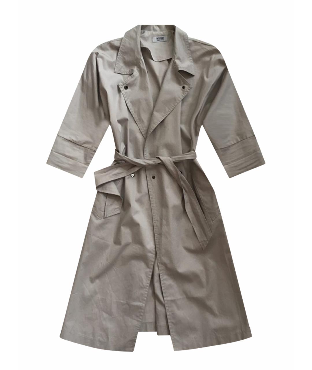 MOSCHINO Серое шелковое повседневное платье, фото 1