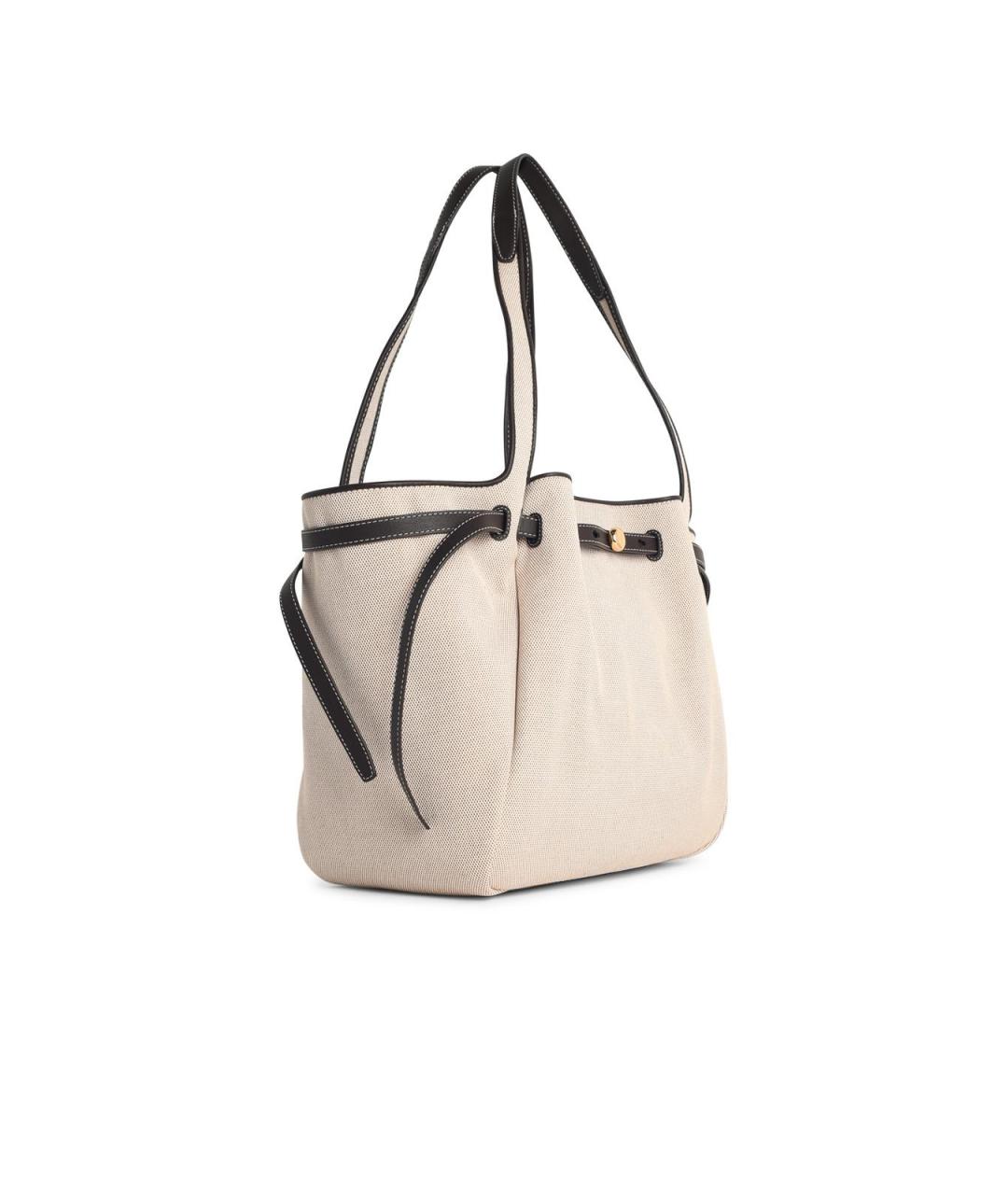 TORY BURCH Бежевая хлопковая сумка тоут, фото 2