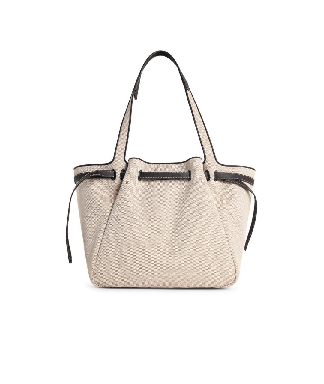 TORY BURCH Бежевая хлопковая сумка тоут, фото 3