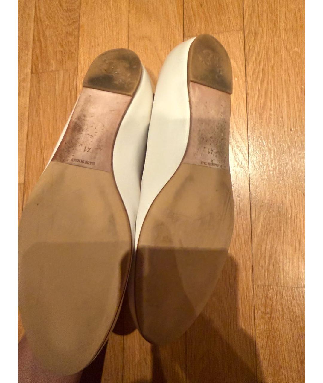 CHANEL Белые кожаные балетки, фото 7