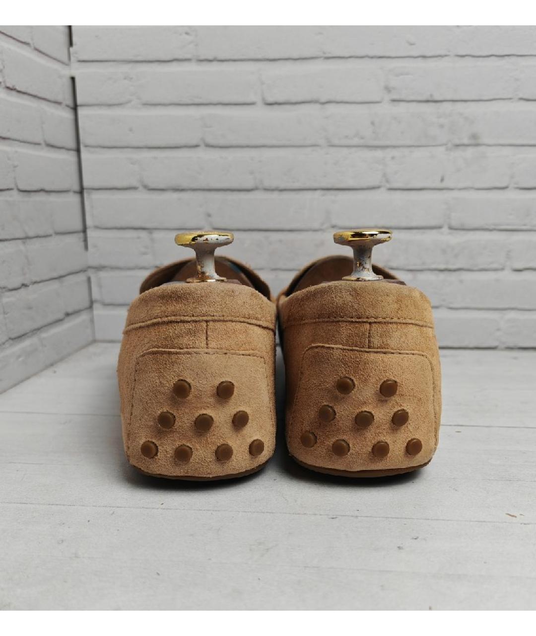 POLO RALPH LAUREN Бежевые замшевые мокасины, фото 3