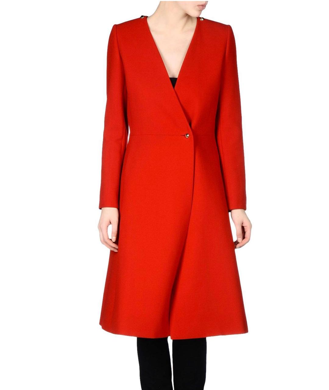 CHLOE Красное шерстяное пальто, фото 5