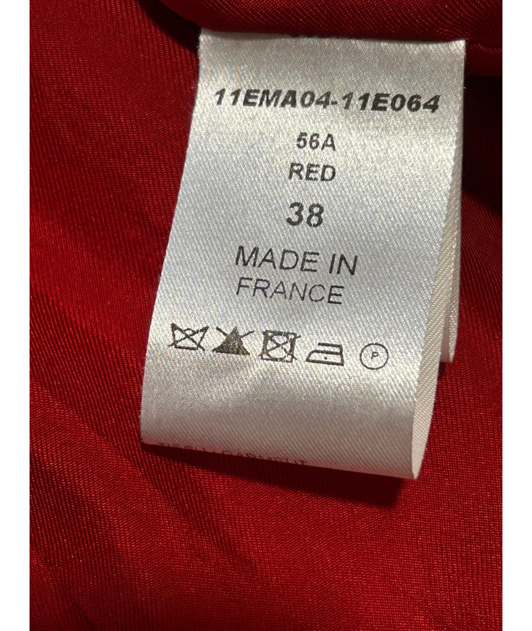 CHLOE Красное шерстяное пальто, фото 9