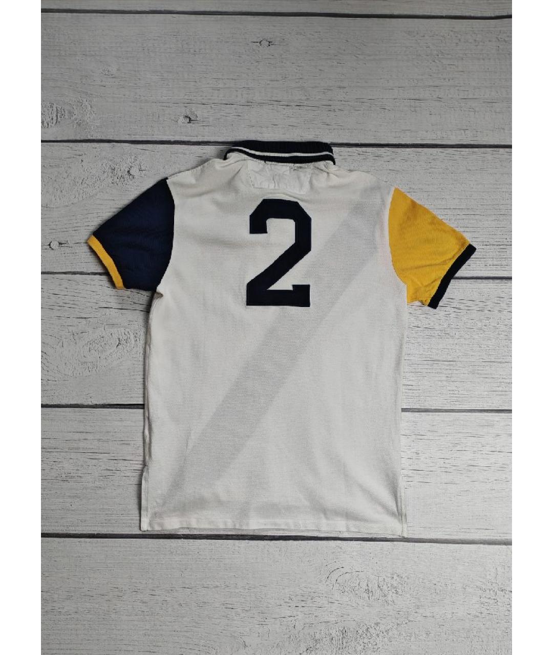 POLO RALPH LAUREN Белое хлопковое поло с коротким рукавом, фото 2